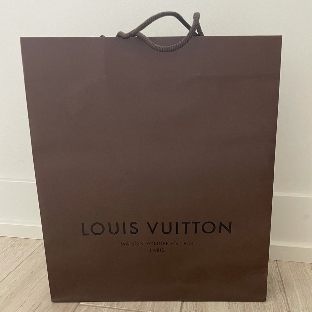 Louis Vuitton shopping bag, 14.5” x 12.5” x 3.5”